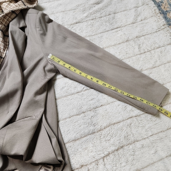 NEW Size 22W Blazer Jacket neutral houndstooth hood pockets PEACE LOVE W… - Picture 10 of 13